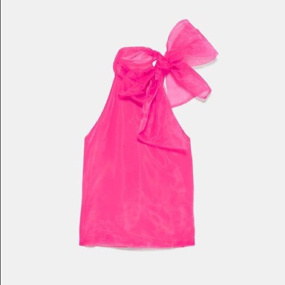 pink organza blouse